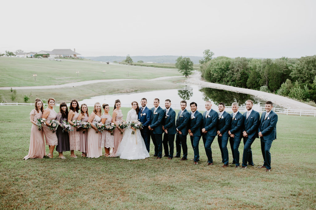 wedding barn wedding party chaumette vineyards & winery