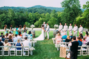 rustic wedding ceremony